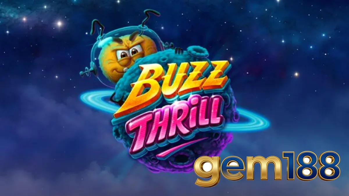 Tampilan layar utama slot Buzz Thrill dengan tema alien dan lebah