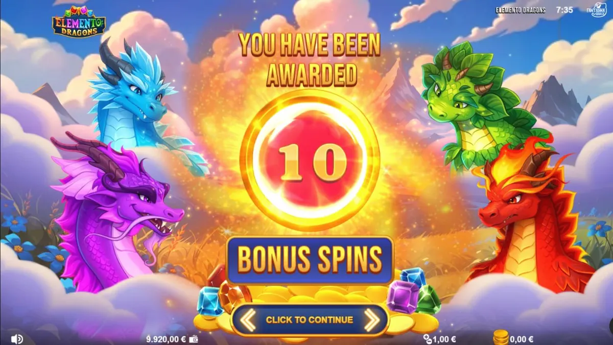 Tampilan grid 9x9 Elemento Dragons dengan elemen naga yang memukau